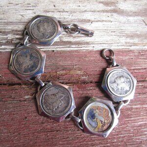 Lovely Silver Liberty Dime Bracelet